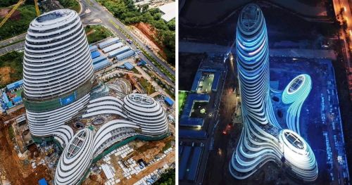 В Китае построили небоскреб неожиданной формы