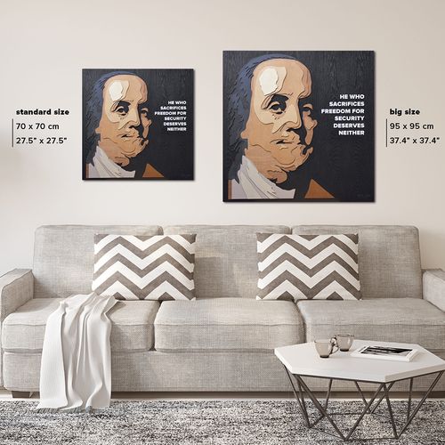 Картина BENJAMIN FRANKLIN - 3D картина з дерева - фото 5 | Чорний Картина BENJAMIN FRANKLIN - 3D картина з дерева - фото 5 | Чорний | Інтернет-магазин дизайнерскої та сучасної меблі для дому, кафе, барів та ресторанів - His.ua