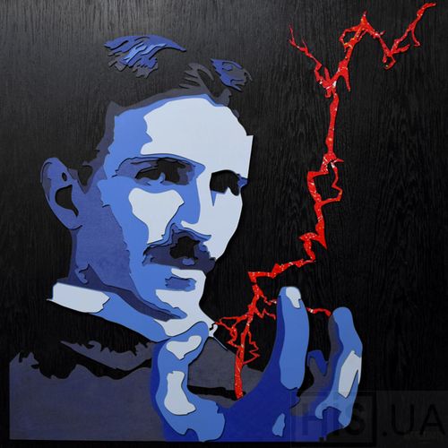 Картина NIKOLA TESLA - 3D картина из дерева | Чёрный Картина NIKOLA TESLA - 3D картина из дерева | Чёрный | Интернет-магазин дизайнерской и современной мебели для дома, кафе, баров и ресторанов - His.ua