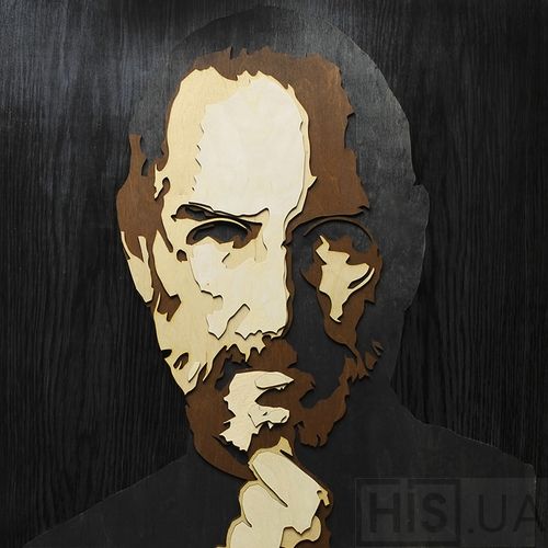 Картина STEVE JOBS - 3D картина из дерева - фото 2 | Чёрный Картина STEVE JOBS - 3D картина из дерева - фото 2 | Чёрный | Интернет-магазин дизайнерской и современной мебели для дома, кафе, баров и ресторанов - His.ua