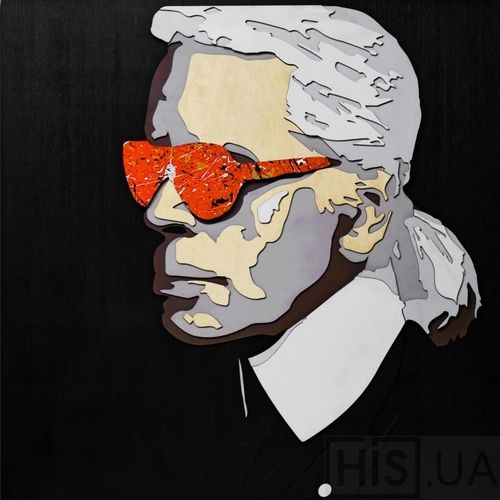 Картина KARL OTTO LAGERFELD - 3D картина з дерева - фото 2 | Чорний Картина KARL OTTO LAGERFELD - 3D картина з дерева - фото 2 | Чорний | Інтернет-магазин дизайнерскої та сучасної меблі для дому, кафе, барів та ресторанів - His.ua