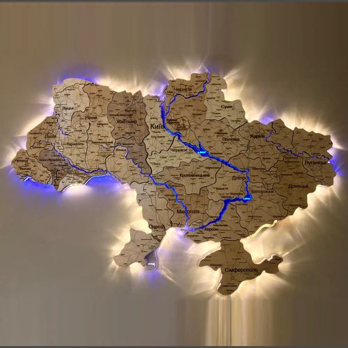 Мапа України М 125х85 см