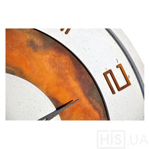 Бетонные часы LORI white rust - фото 4