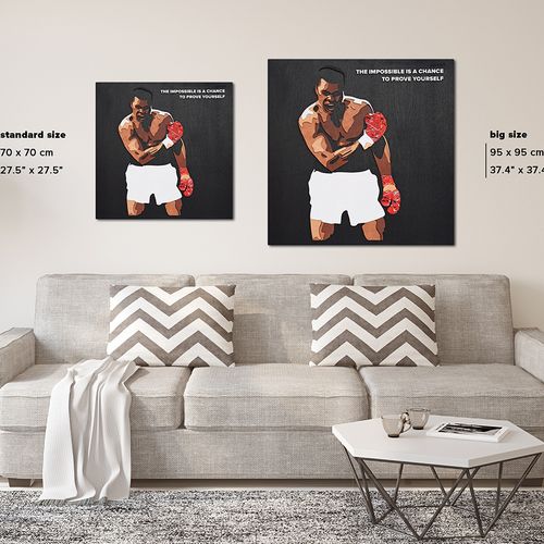 Картина MUHAMMAD ALI - 3D картина из дерева - фото 6 | Чёрный Картина MUHAMMAD ALI - 3D картина из дерева - фото 6 | Чёрный | Интернет-магазин дизайнерской и современной мебели для дома, кафе, баров и ресторанов - His.ua