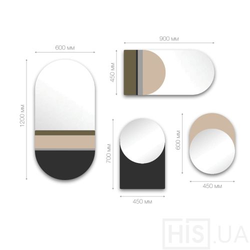 Комплект дзеркал Smukke set - фото 4 | Чорний Комплект дзеркал Smukke set - фото 4 | Чорний | Інтернет-магазин дизайнерскої та сучасної меблі для дому, кафе, барів та ресторанів - His.ua