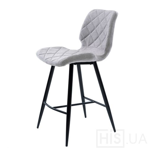 Напівбарний стілець Diamond текстиль (світло сірий)