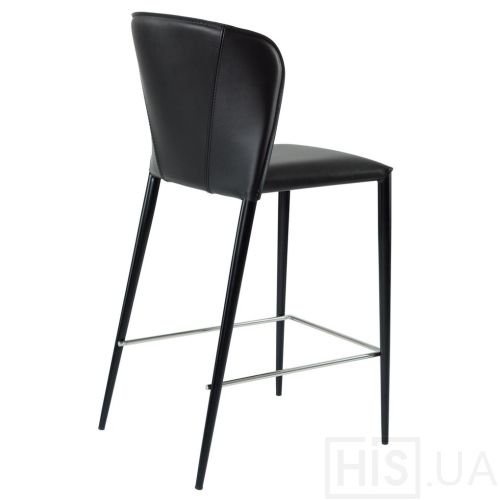 Полубарный стул Arthur кожаный (черный) - фото 3