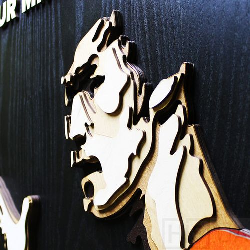 Картина BRUCE LEE - 3D картина з дерева - фото 2 | Чорний Картина BRUCE LEE - 3D картина з дерева - фото 2 | Чорний | Інтернет-магазин дизайнерскої та сучасної меблі для дому, кафе, барів та ресторанів - His.ua
