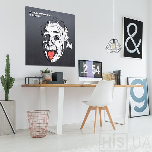 Картина ALBERT EINSTEIN - 3D картина з дерева - фото 2 | Чорний+натуральний Картина ALBERT EINSTEIN - 3D картина з дерева - фото 2 | Чорний+натуральний | Інтернет-магазин дизайнерскої та сучасної меблі для дому, кафе, барів та ресторанів - His.ua