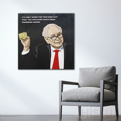 Картина WARREN BUFFETT - 3D картина из дерева - фото 4 | Чёрный Картина WARREN BUFFETT - 3D картина из дерева - фото 4 | Чёрный | Интернет-магазин дизайнерской и современной мебели для дома, кафе, баров и ресторанов - His.ua