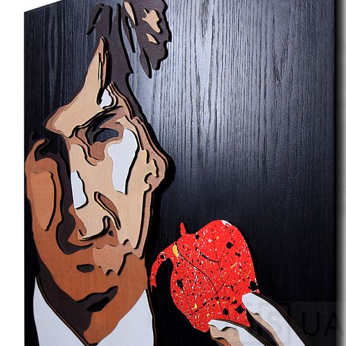 Картина STEVE JOBS: BEGINNING - 3D картина з дерева | Чорний Картина STEVE JOBS: BEGINNING - 3D картина з дерева | Чорний | Інтернет-магазин дизайнерскої та сучасної меблі для дому, кафе, барів та ресторанів - His.ua