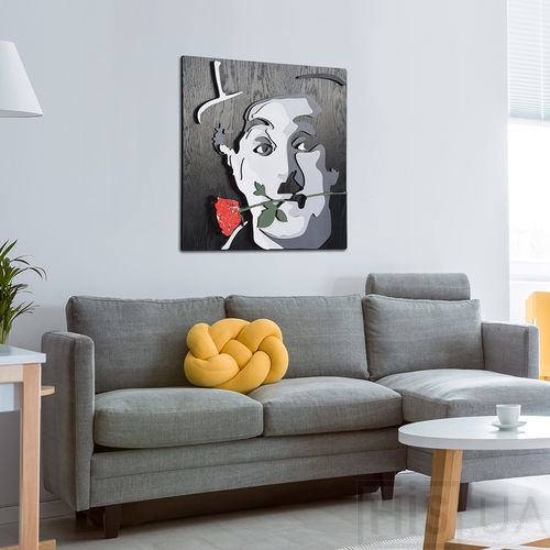 Картина CHARLIE CHAPLIN - 3D картина з дерева - фото 5 | Чорний Картина CHARLIE CHAPLIN - 3D картина з дерева - фото 5 | Чорний | Інтернет-магазин дизайнерскої та сучасної меблі для дому, кафе, барів та ресторанів - His.ua