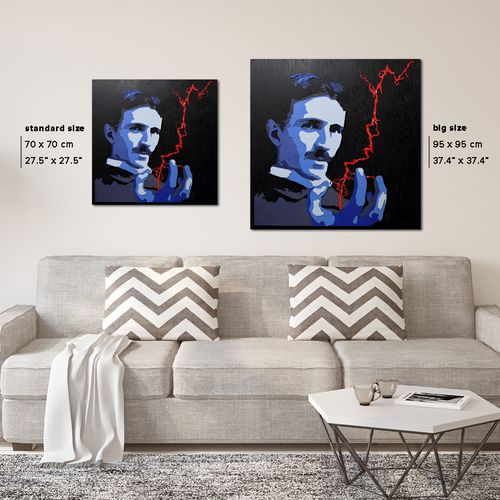 Картина NIKOLA TESLA - 3D картина из дерева - фото 5 | Чёрный Картина NIKOLA TESLA - 3D картина из дерева - фото 5 | Чёрный | Интернет-магазин дизайнерской и современной мебели для дома, кафе, баров и ресторанов - His.ua