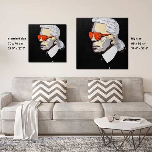 Картина KARL OTTO LAGERFELD - 3D картина з дерева - фото 6 | Чорний Картина KARL OTTO LAGERFELD - 3D картина з дерева - фото 6 | Чорний | Інтернет-магазин дизайнерскої та сучасної меблі для дому, кафе, барів та ресторанів - His.ua