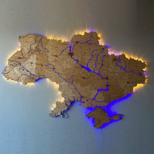 Карта Украины L+ 200x135 см