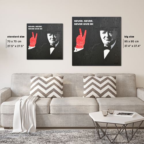Картина SIR WINSTON CHURCHILL - 3D картина из дерева - фото 7 | Чёрный Картина SIR WINSTON CHURCHILL - 3D картина из дерева - фото 7 | Чёрный | Интернет-магазин дизайнерской и современной мебели для дома, кафе, баров и ресторанов - His.ua