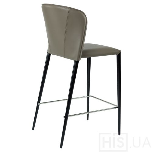 Полубарный стул Arthur кожаный (пепельно-серый) - фото 3