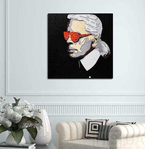 Картина KARL OTTO LAGERFELD - 3D картина з дерева | Чорний Картина KARL OTTO LAGERFELD - 3D картина з дерева | Чорний | Інтернет-магазин дизайнерскої та сучасної меблі для дому, кафе, барів та ресторанів - His.ua