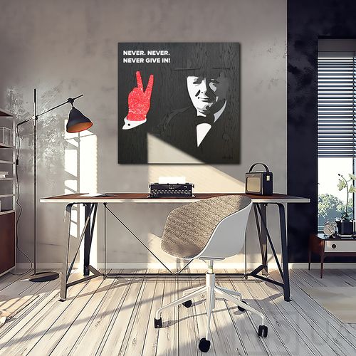 Картина SIR WINSTON CHURCHILL - 3D картина из дерева - фото 6 | Чёрный Картина SIR WINSTON CHURCHILL - 3D картина из дерева - фото 6 | Чёрный | Интернет-магазин дизайнерской и современной мебели для дома, кафе, баров и ресторанов - His.ua