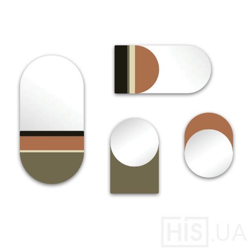 Комплект дзеркал Smukke set - фото 2 | Зелений Комплект дзеркал Smukke set - фото 2 | Зелений | Інтернет-магазин дизайнерскої та сучасної меблі для дому, кафе, барів та ресторанів - His.ua