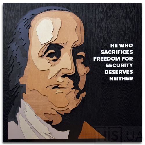 Картина BENJAMIN FRANKLIN - 3D картина з дерева | Чорний Картина BENJAMIN FRANKLIN - 3D картина з дерева | Чорний | Інтернет-магазин дизайнерскої та сучасної меблі для дому, кафе, барів та ресторанів - His.ua